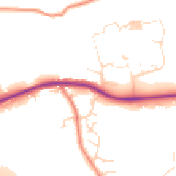 Daytime road noise heatmap for S41 0BL