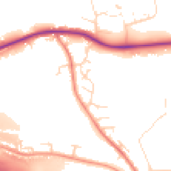Daytime road noise heatmap for S41 0BP