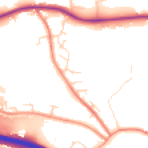 Daytime road noise heatmap for S41 0BT