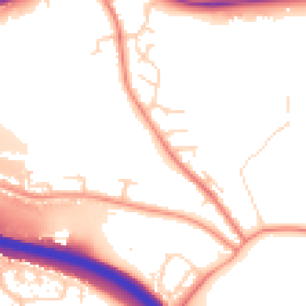 Daytime road noise heatmap for S41 0DE