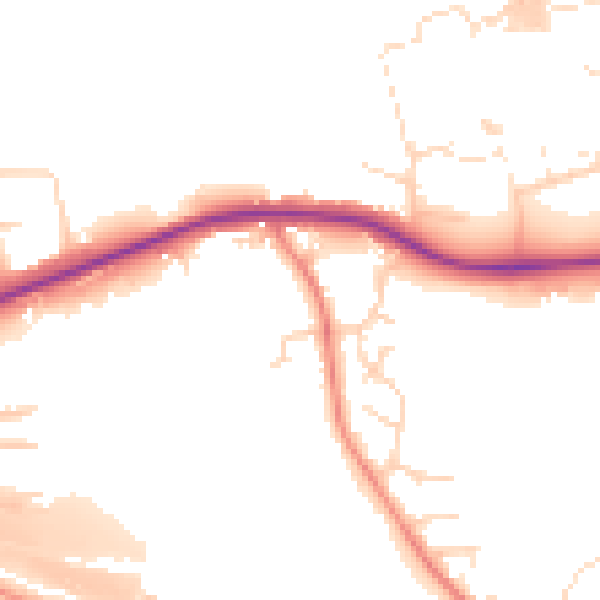 Daytime road noise heatmap for S41 0DF