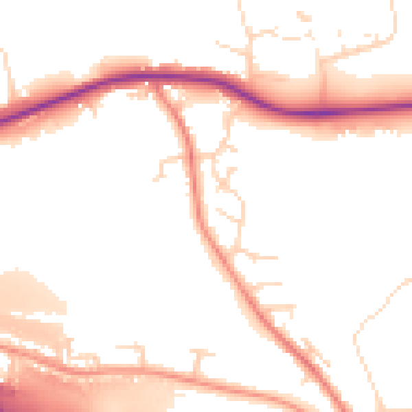 Daytime road noise heatmap for S41 0DH