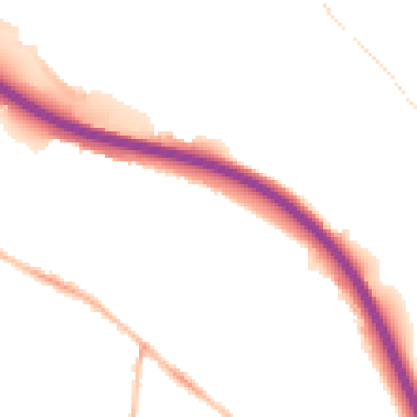 Night-time road noise heatmap for S41 0DN