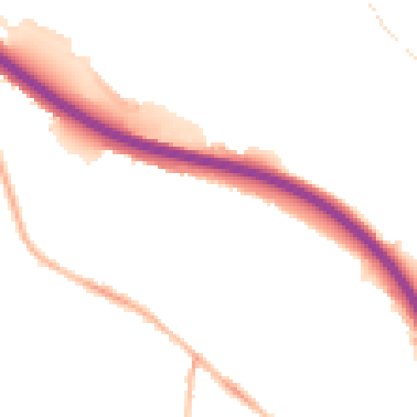 Night-time road noise heatmap for S41 0DP