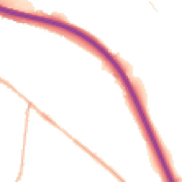 Night-time road noise heatmap for S41 0DY
