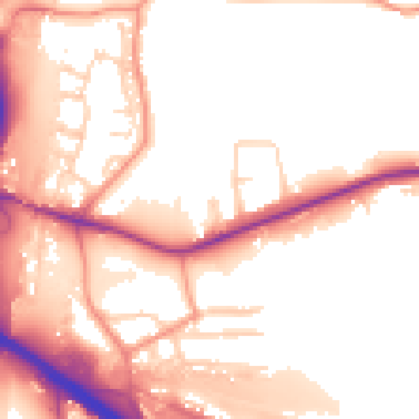 Daytime road noise heatmap for S41 0EP