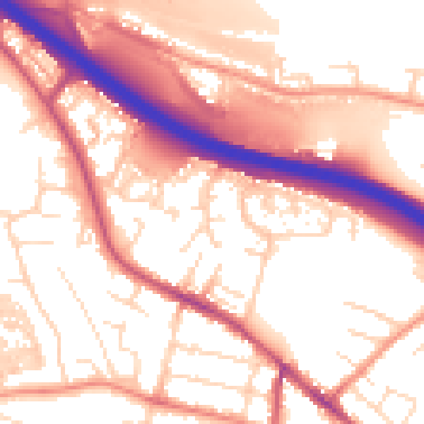 Daytime road noise heatmap for S41 0ER