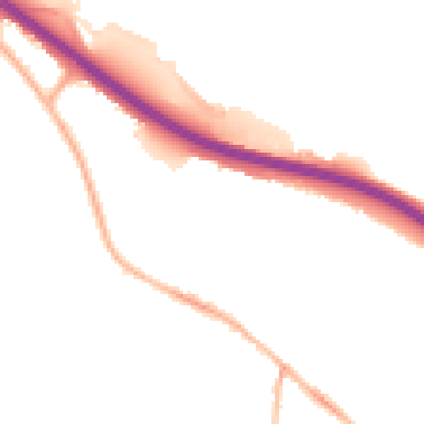 Night-time road noise heatmap for S41 0ER