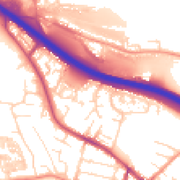 Daytime road noise heatmap for S41 0ES