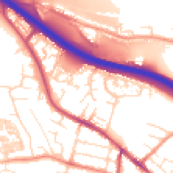 Daytime road noise heatmap for S41 0ET