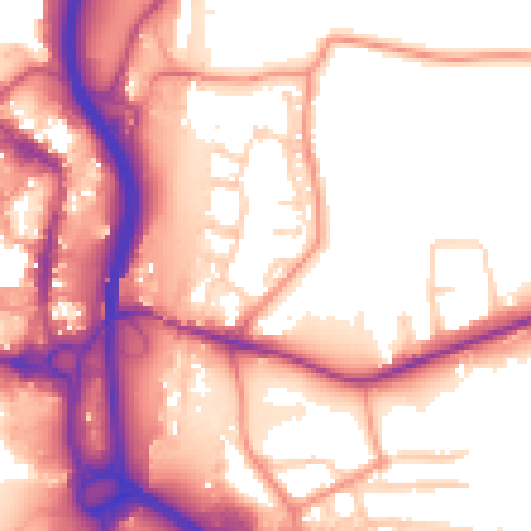 Daytime road noise heatmap for S41 0EW