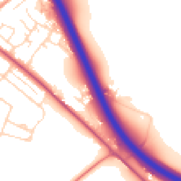 Daytime road noise heatmap for S41 0FY