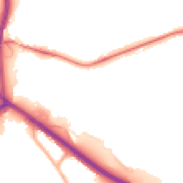 Night-time road noise heatmap for S41 0HD