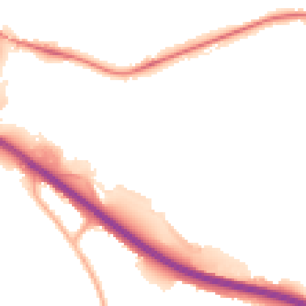 Night-time road noise heatmap for S41 0HF