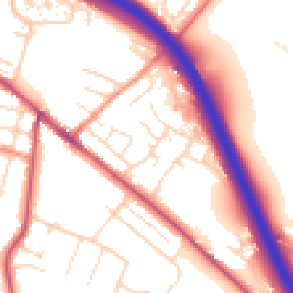 Daytime road noise heatmap for S41 0HX