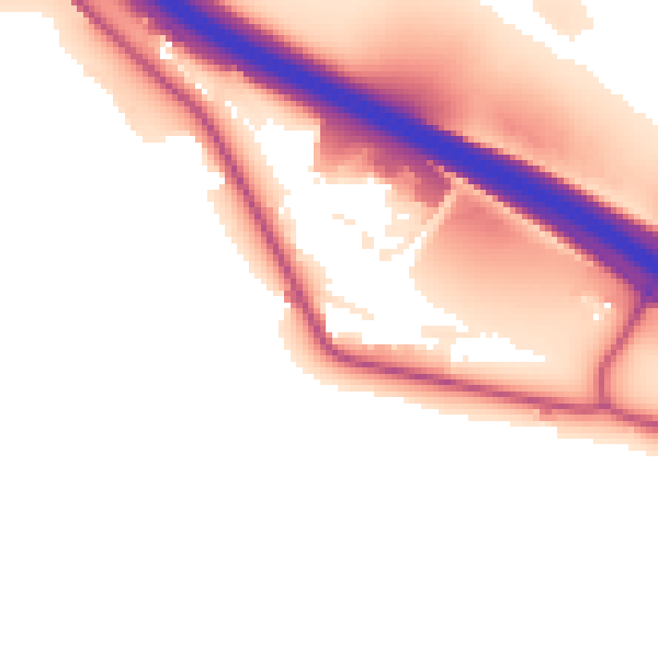 Daytime road noise heatmap for S41 0JW