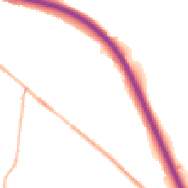 Night-time road noise heatmap for S41 0LF