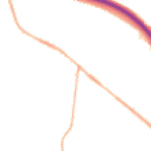 Night-time road noise heatmap for S41 0LJ