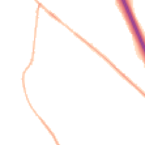Night-time road noise heatmap for S41 0LZ