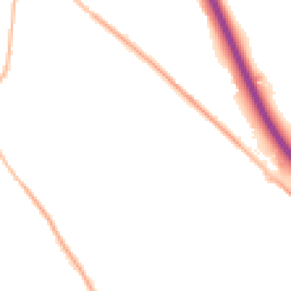 Night-time road noise heatmap for S41 0NH