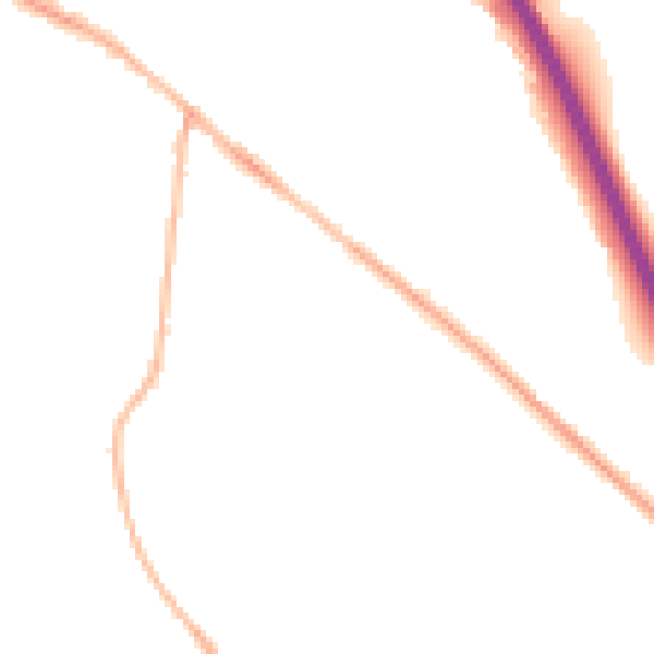 Night-time road noise heatmap for S41 0NP