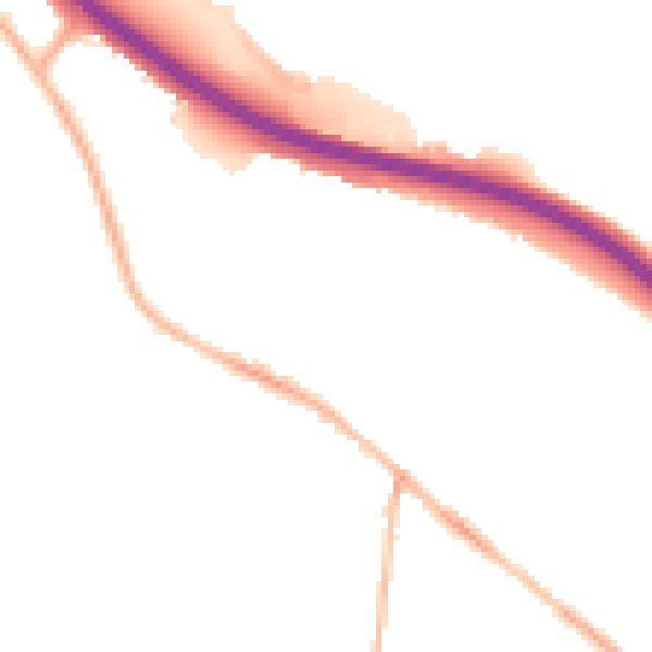 Night-time road noise heatmap for S41 0NX