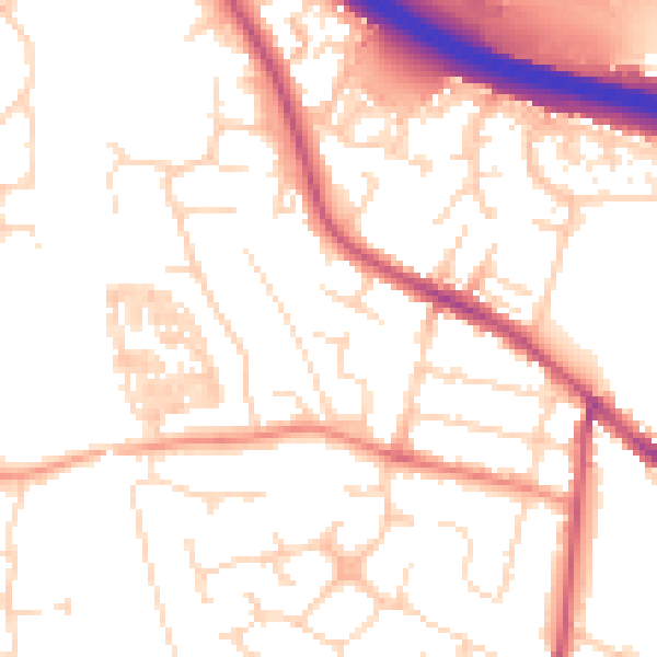 Daytime road noise heatmap for S41 0PU