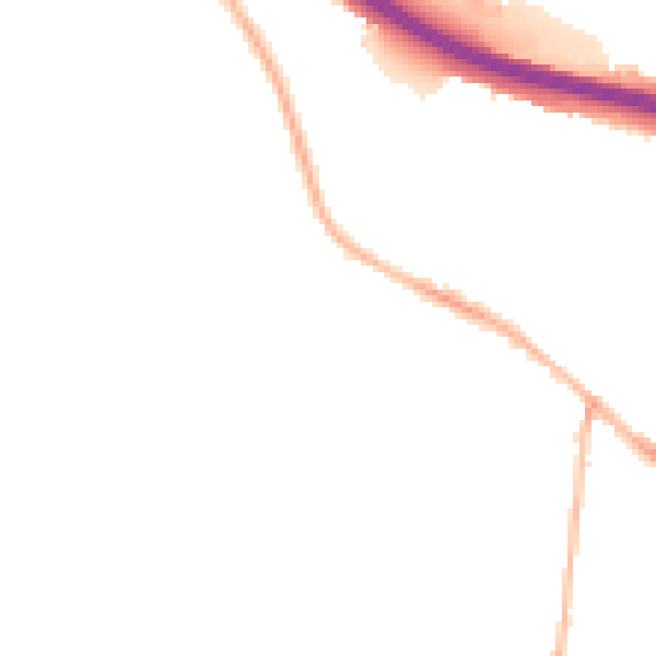Night-time road noise heatmap for S41 0PU
