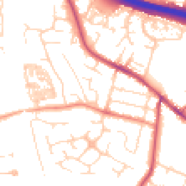 Daytime road noise heatmap for S41 0PX