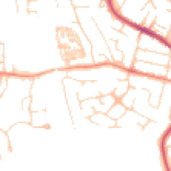 Daytime road noise heatmap for S41 0QE