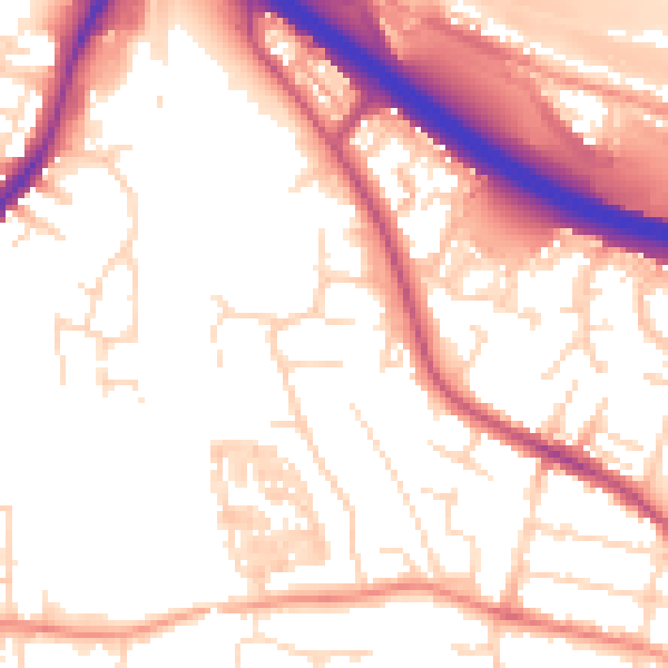 Daytime road noise heatmap for S41 0RH