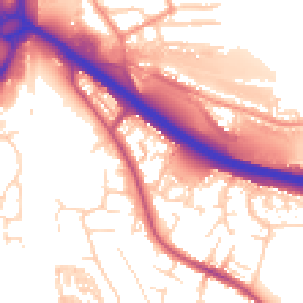 Daytime road noise heatmap for S41 0TX