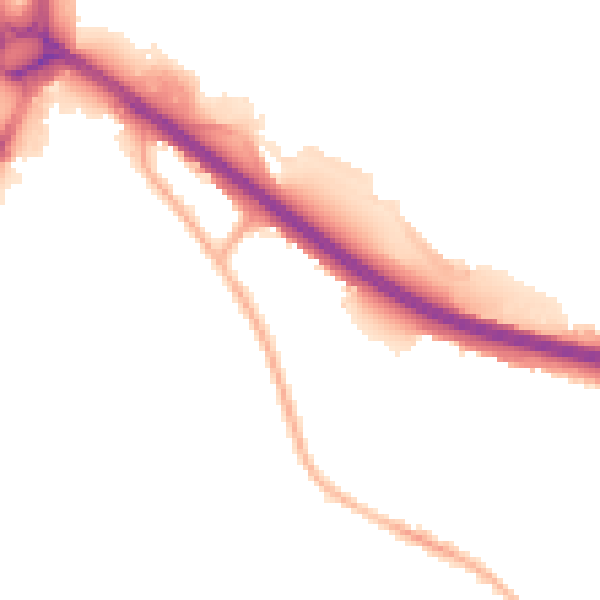 Night-time road noise heatmap for S41 0TX