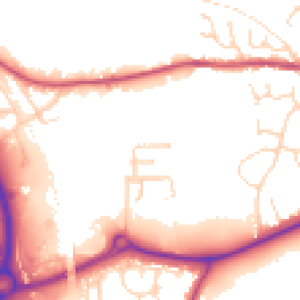 Daytime road noise heatmap for S41 0UQ
