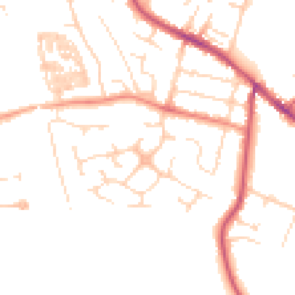 Daytime road noise heatmap for S41 0XQ