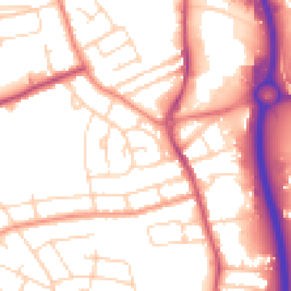 Daytime road noise heatmap for S41 7DR