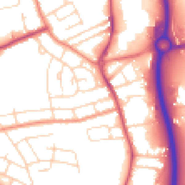 Daytime road noise heatmap for S41 7DU