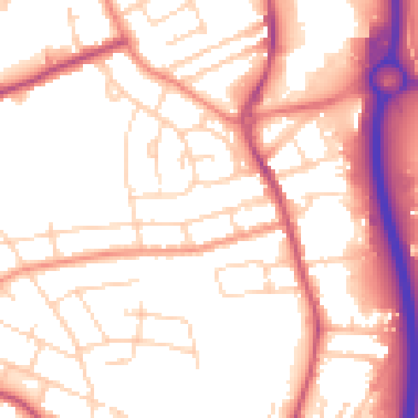 Daytime road noise heatmap for S41 7EF