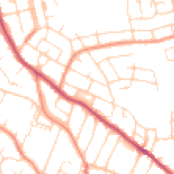 Daytime road noise heatmap for S41 7HF