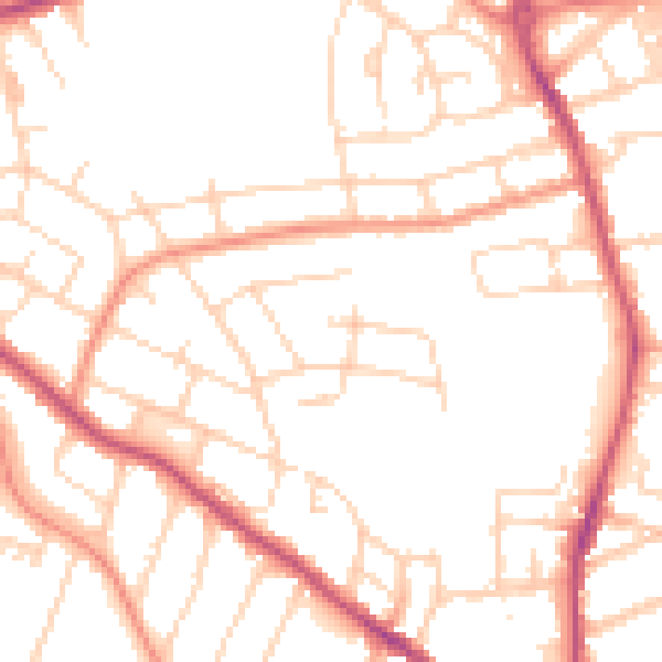 Daytime road noise heatmap for S41 7HP