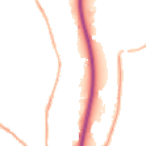 Night-time road noise heatmap for S41 7LZ