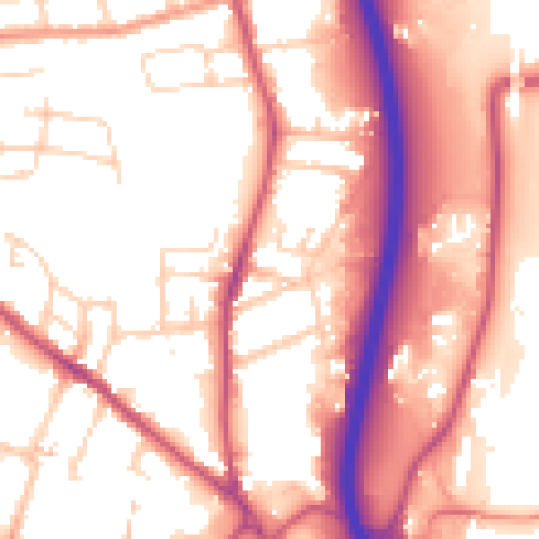 Daytime road noise heatmap for S41 7ND