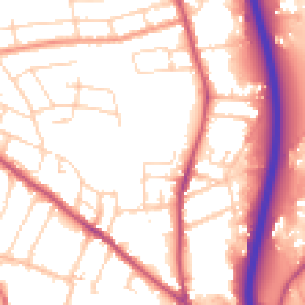 Daytime road noise heatmap for S41 7QG