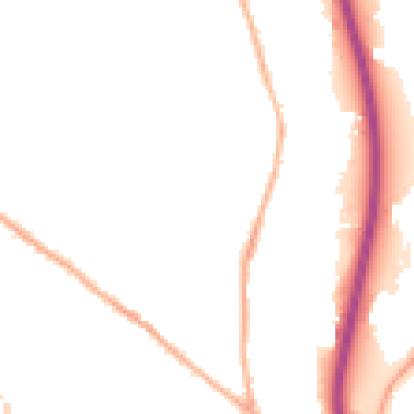 Night-time road noise heatmap for S41 7QG