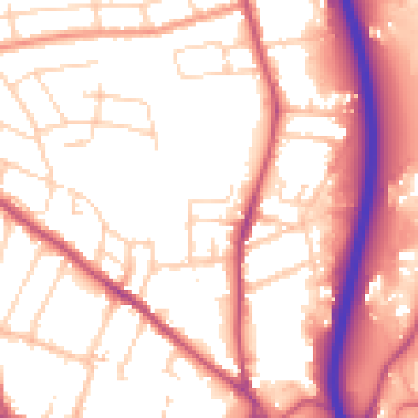 Daytime road noise heatmap for S41 7QW