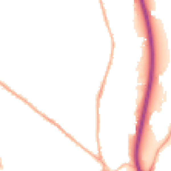 Night-time road noise heatmap for S41 7QW