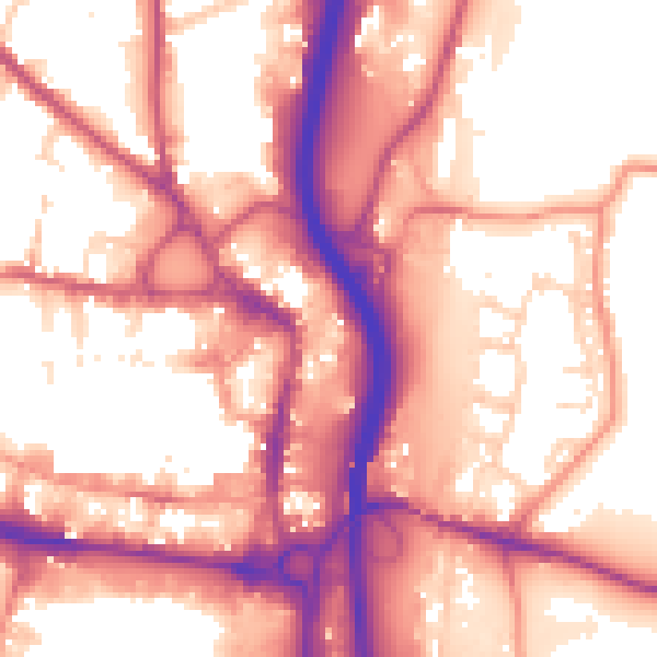 Daytime road noise heatmap for S41 7TP