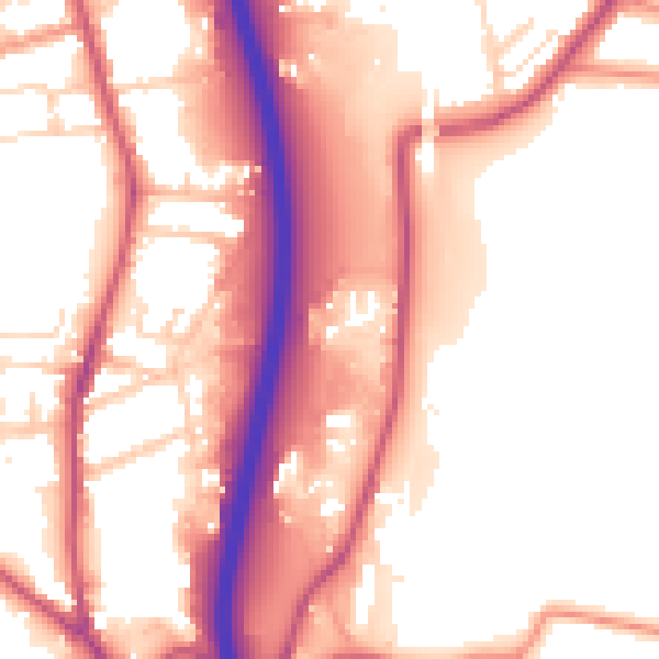 Daytime road noise heatmap for S41 7WE