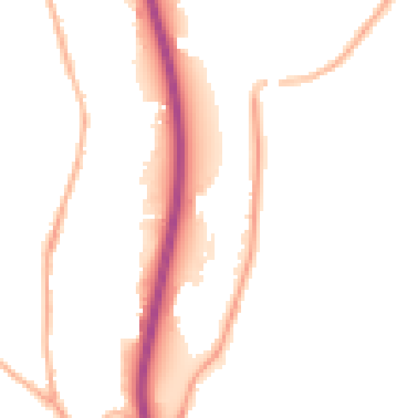 Night-time road noise heatmap for S41 7WE