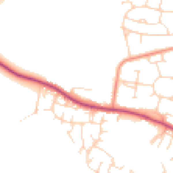 Daytime road noise heatmap for S41 8AB